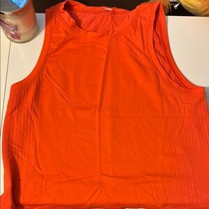 Lululemon Orange Sleeveless Top